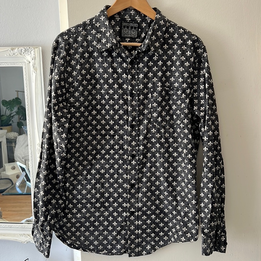 Straightfaded patterned shirt M
